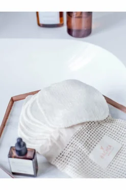Discount 7 carrés démaquillants réutilisables + filet de lavage Coton Réutilisable