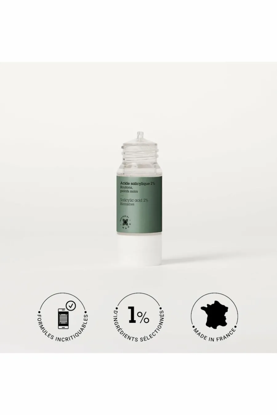 Actif pur Acide salicylique 2% boutons et imperfections Sérum & Huile|Soin De Jour