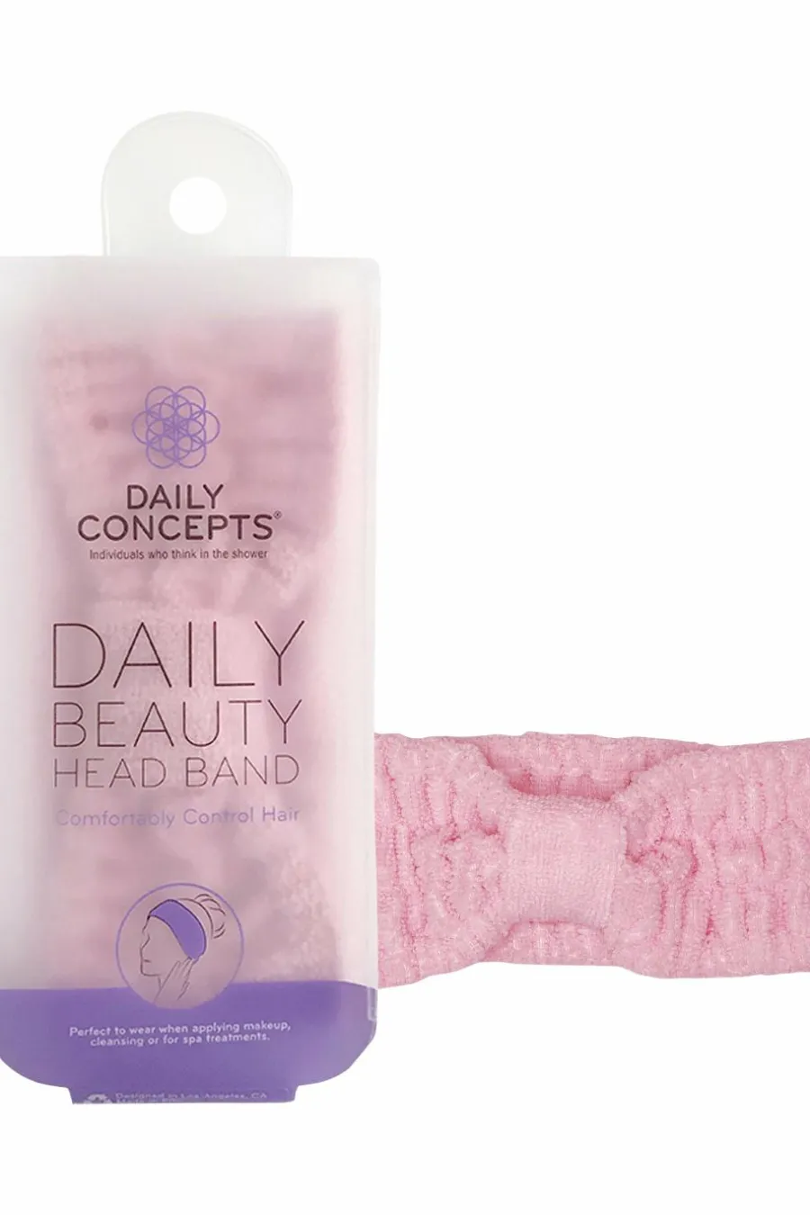 New Bandeau visage rose Pince & Elastique