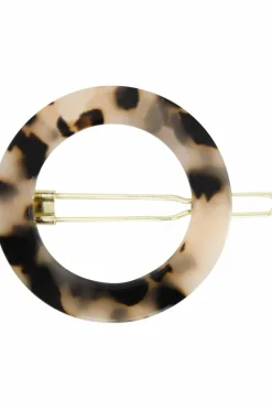 Hot Barrette ronde Ecaille Pince & Elastique