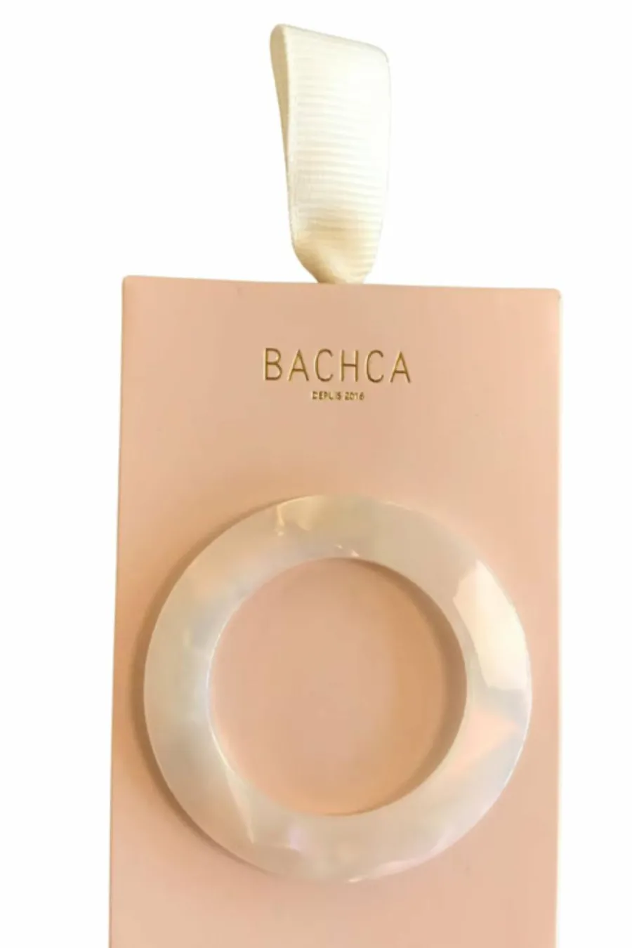 Barrette ronde nacre Pince & Elastique