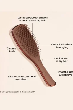 Discount Brosse à cheveux chrome chocolate bronze Brosse & Peigne
