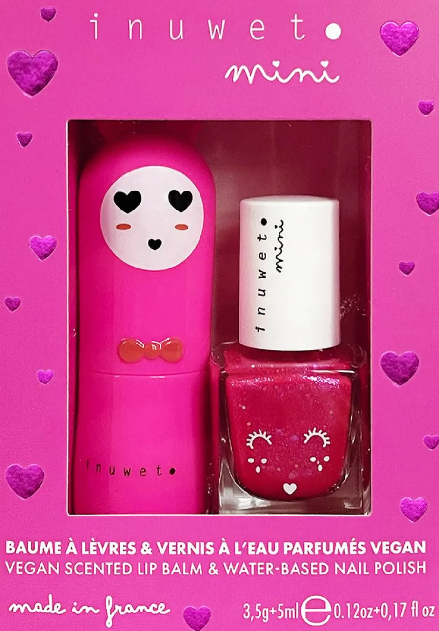 Online Coffret enfant duo baume & vernis Rose fushia Palette & Coffret