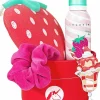 Coffret mousse de bain, éponge & chouchou Fraise Coffret Corps & Bain