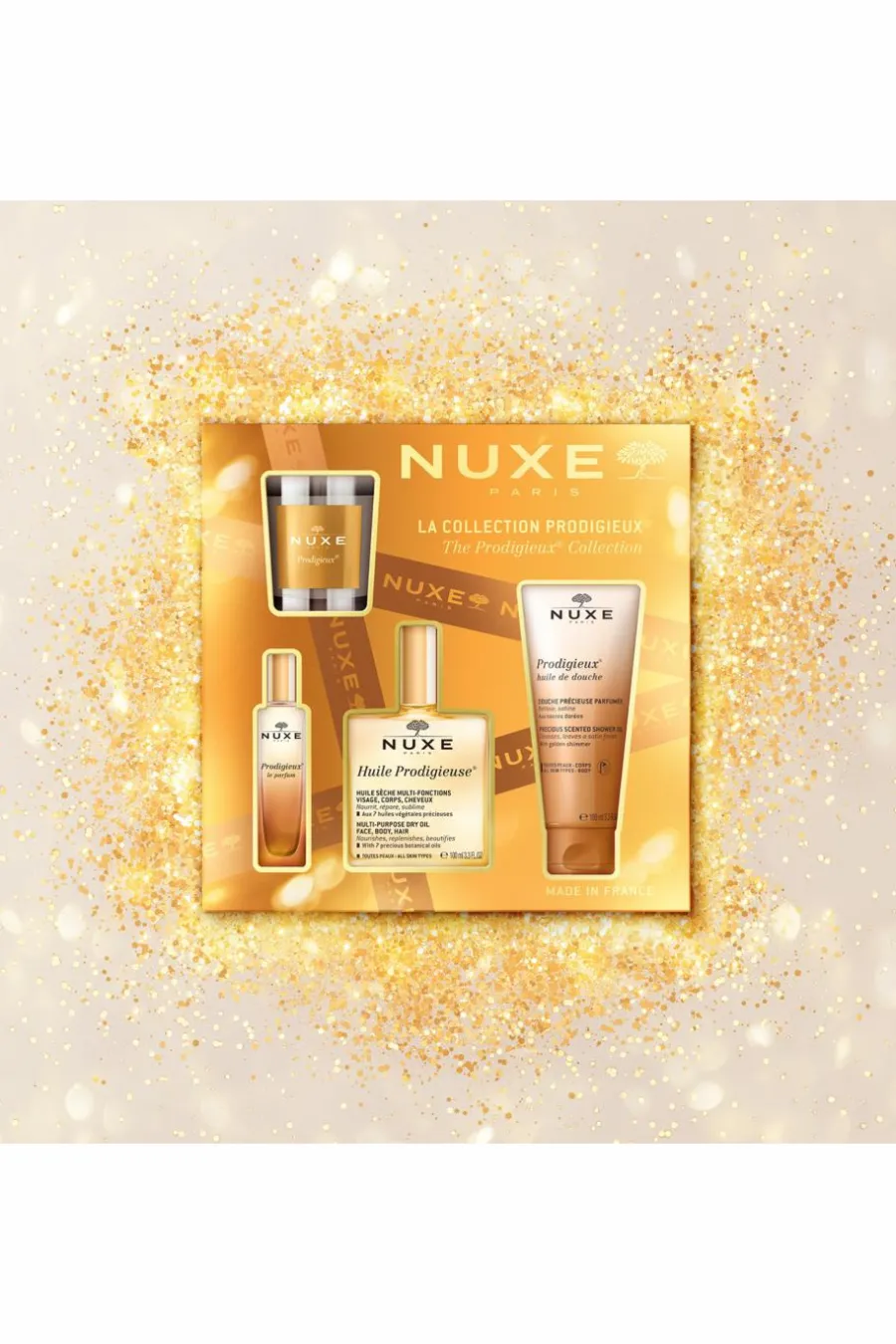 Discount Coffret Noël parfum Le Prodigieux avec l’huile prodigieuse 100ml et un soin offert Coffret Corps & Bain