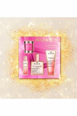 Best Coffret Noël parfum Le Prodigieux Floral avec l’huile prodigieuse 100ml avec une bougie offerte Coffret Corps & Bain