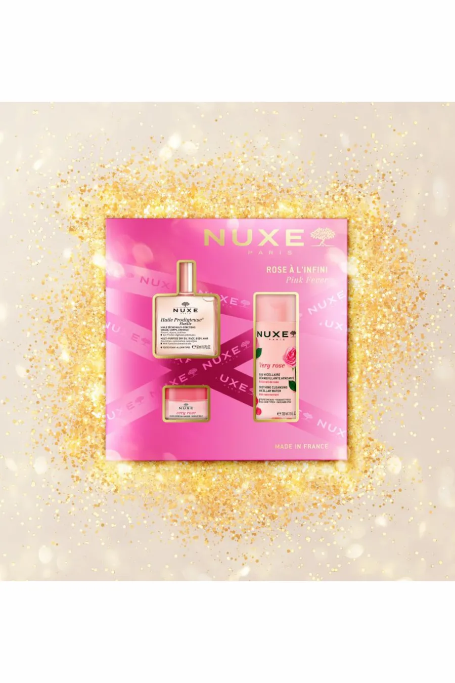 Best Coffret Noël soin visage rose avec l’huile prodigieuse florale 50ml et un soin offert Coffret Soin Visage