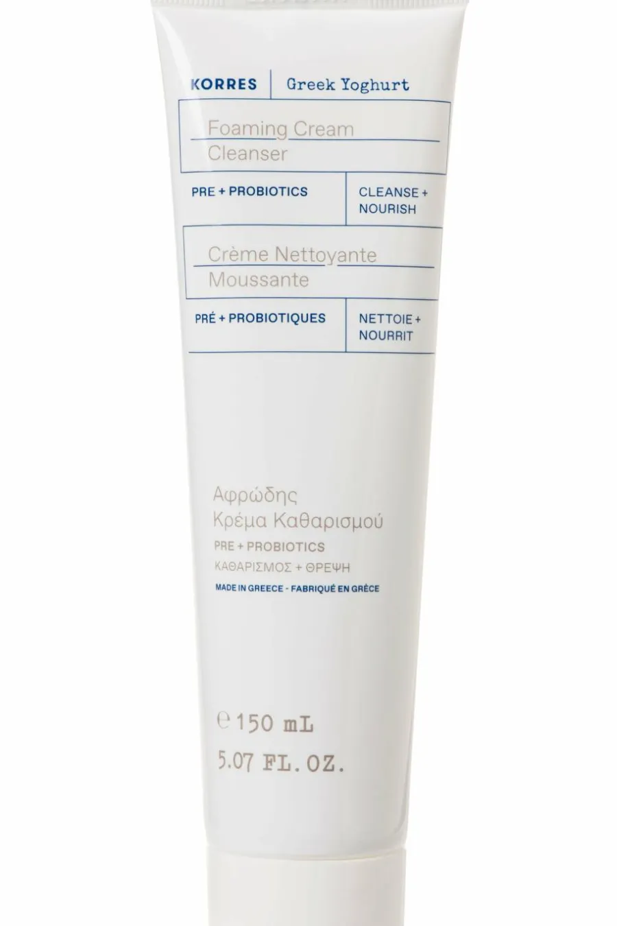 New Crème nettoyante moussante aux probiotiques et yaourt grec Nettoyant Visage