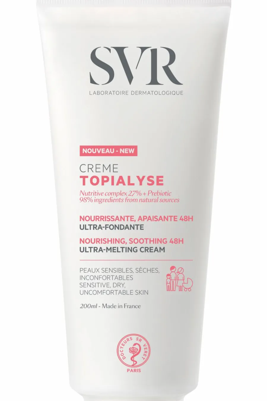 Crème nourrissante apaisante corps & visage Topialyse Soin De Nuit|Soin De Jour