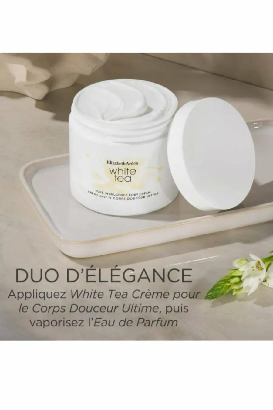 New Crème pour le corps douceur ultime White tea Baume & Gel