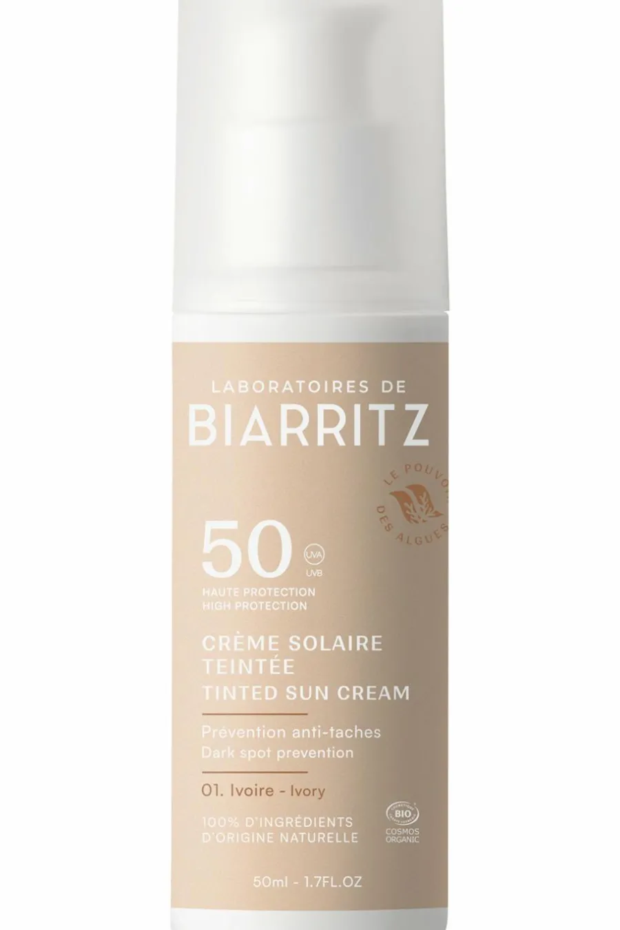 Hot Crème solaire visage teintée SPF50 Protection Solaire