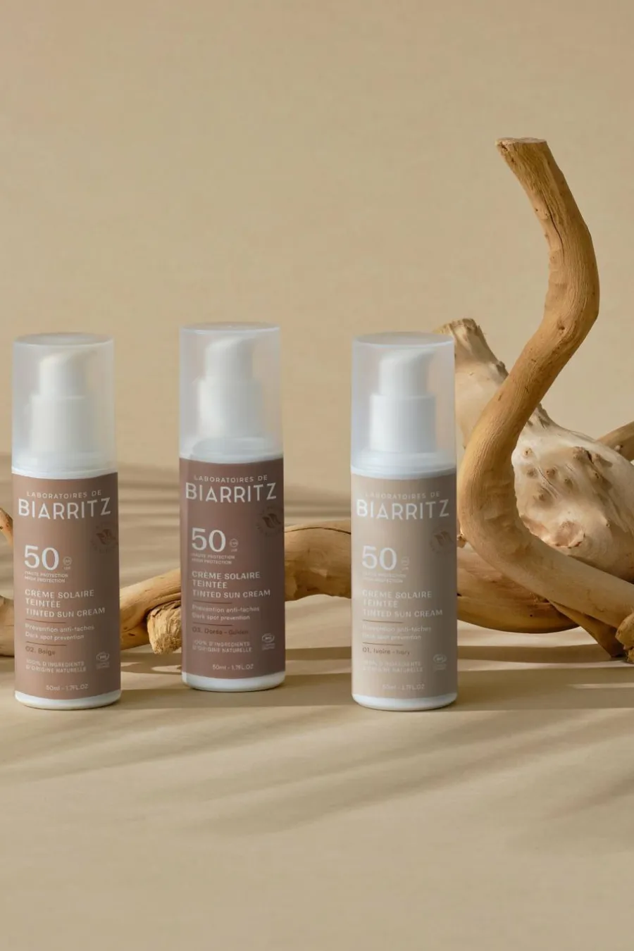Sale Crème solaire visage teintée SPF30 Protection Solaire|Crème Teintée