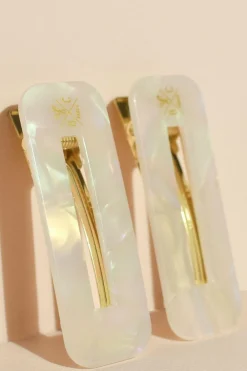 Outlet Duo de barrettes nacres Pince & Elastique