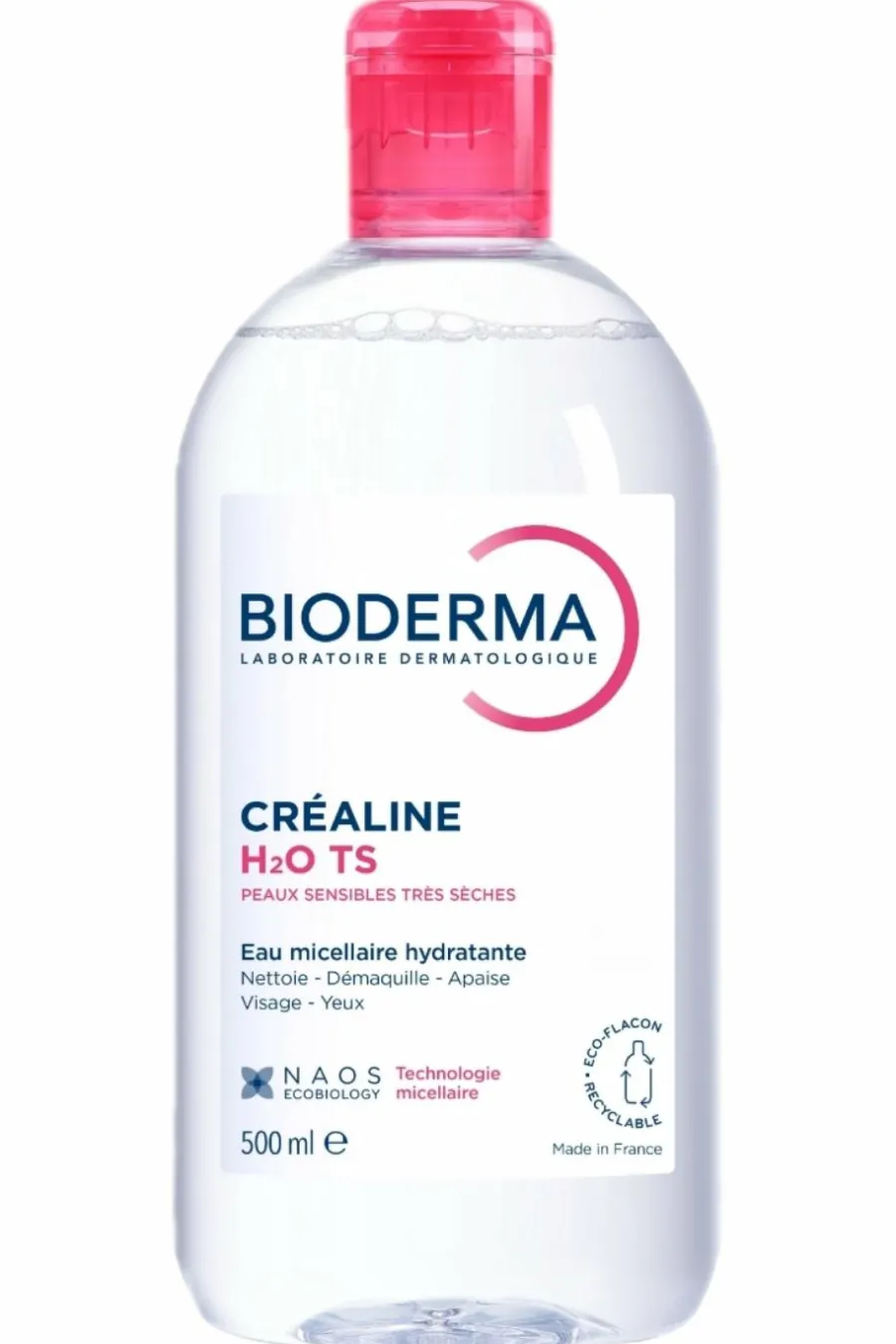 Sale Eau micellaire démaquillante peaux très sèches Créaline T.S. H2O Démaquillant Visage