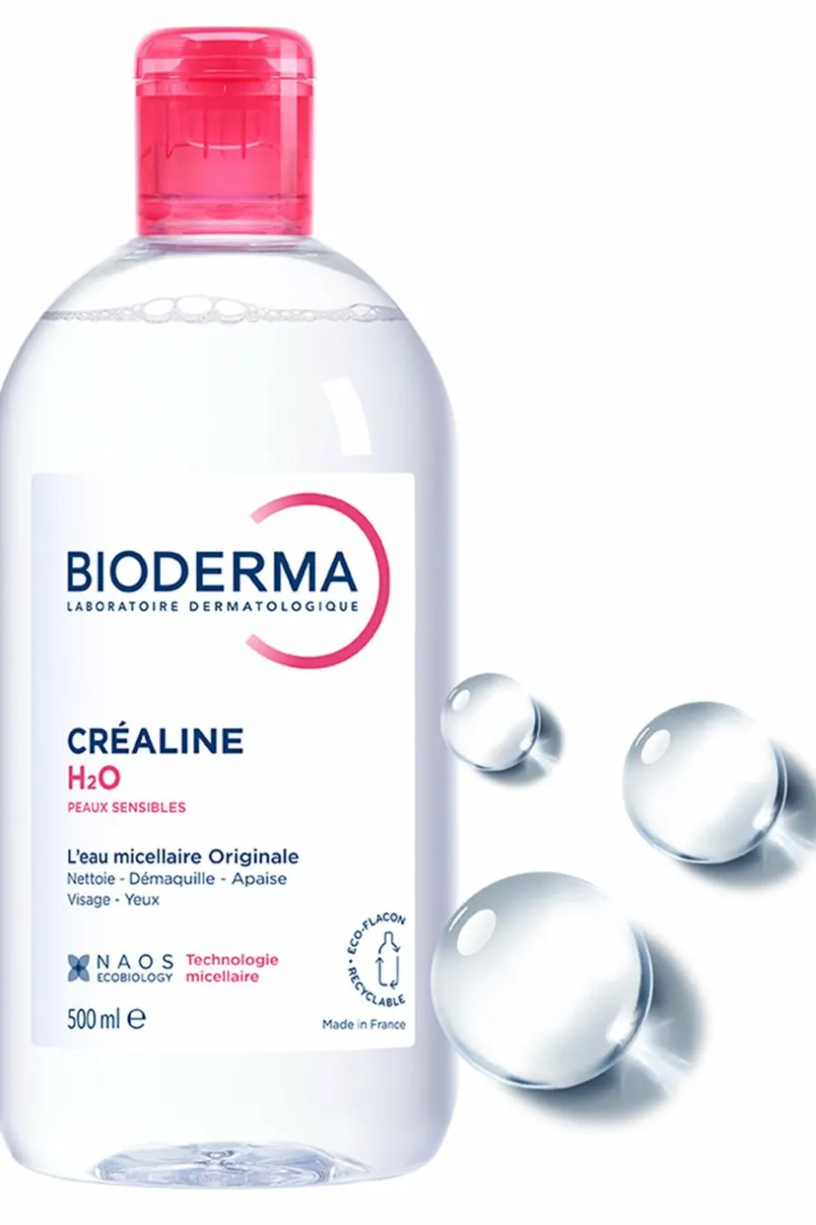 Sale Eau micellaire démaquillante peaux très sèches Créaline T.S. H2O Démaquillant Visage
