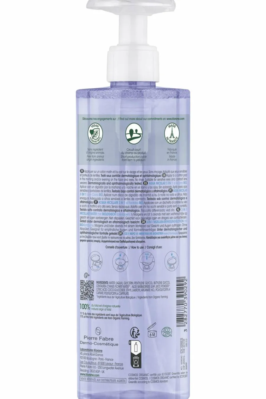 Best Eau micellaire visage yeux lèvres au bleuet bio Eau Micellaire
