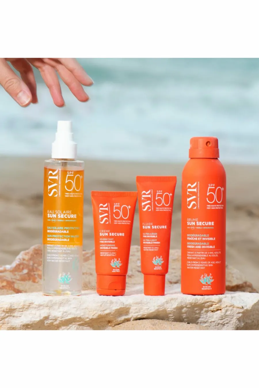 Hot Fluide solaire non gras fini invisible SPF50+ Sun Secure Protection Solaire