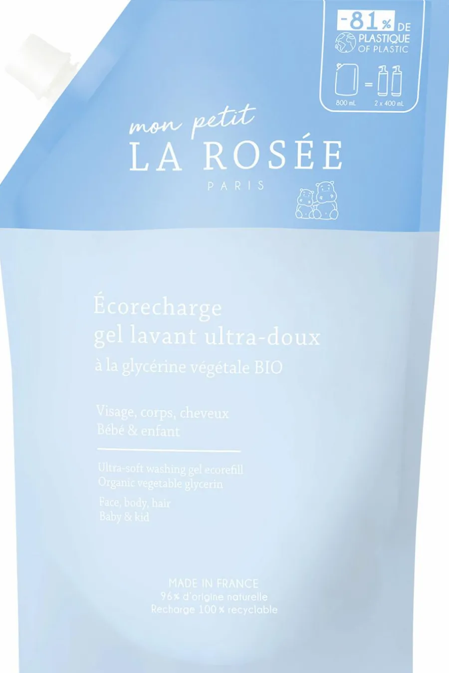 Online Gel lavant ultra-doux bébé enfant visage, corps & cheveux rechargeable Gel Douche & Savon Liquide