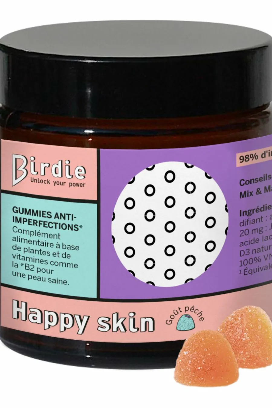 Gummies anti-imperfections Happy skin Complément Alimentaire