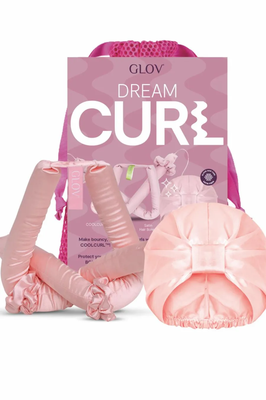 New Kit de bouclage sans chaleur et bonnet protecteur en satin Coffret Cheveux