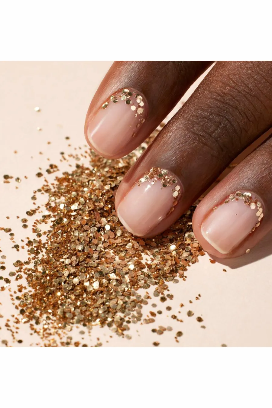Hot Kit duo de poudre à effet et paillettes + son pinceau applicateur paillettes Rose Gold edition Accessoires Ongles|Vernis À Ongles