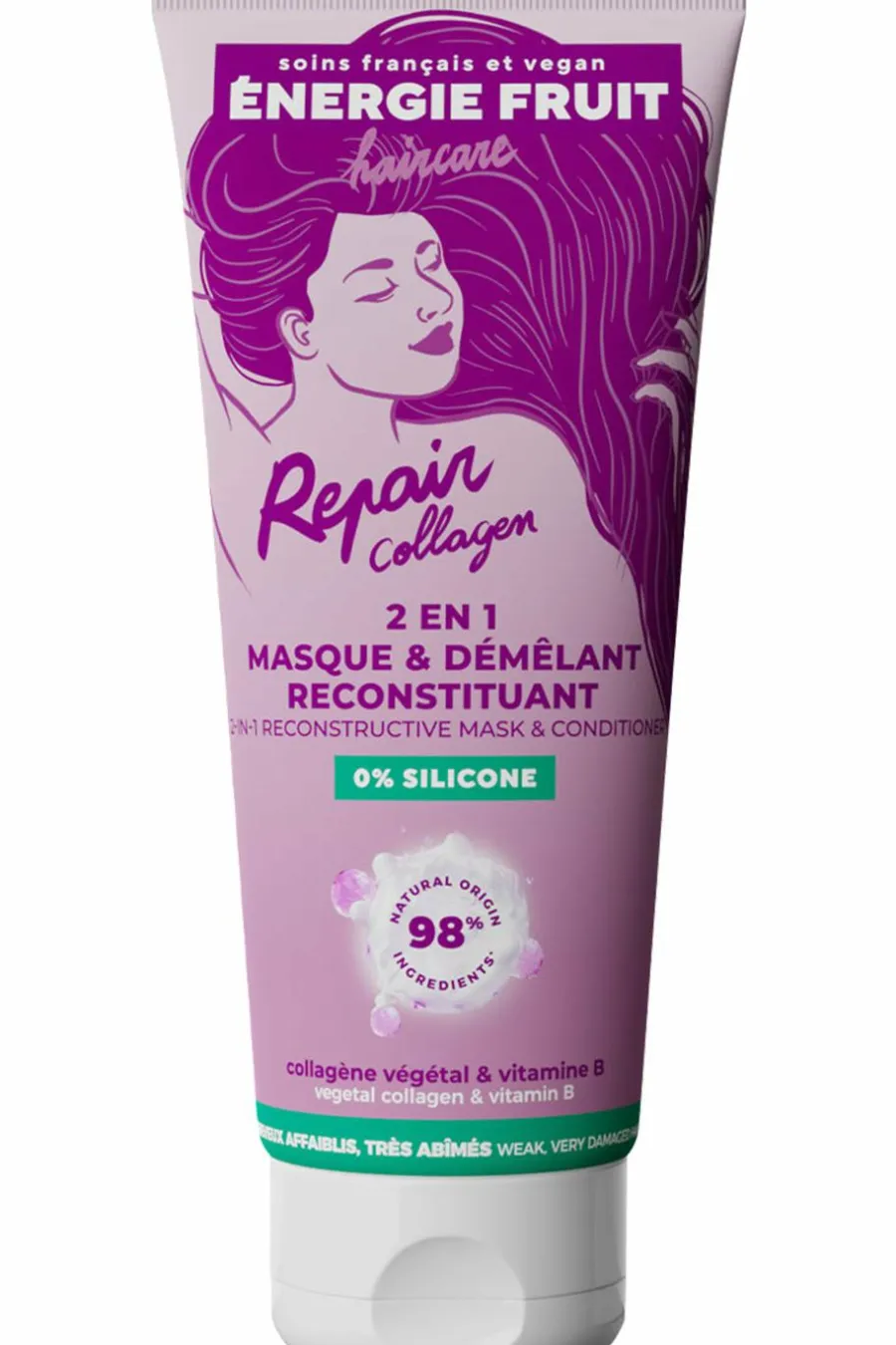 New Masque 2 en 1 pour cheveux très abimés au collagène et vitamine B Masque & Soin
