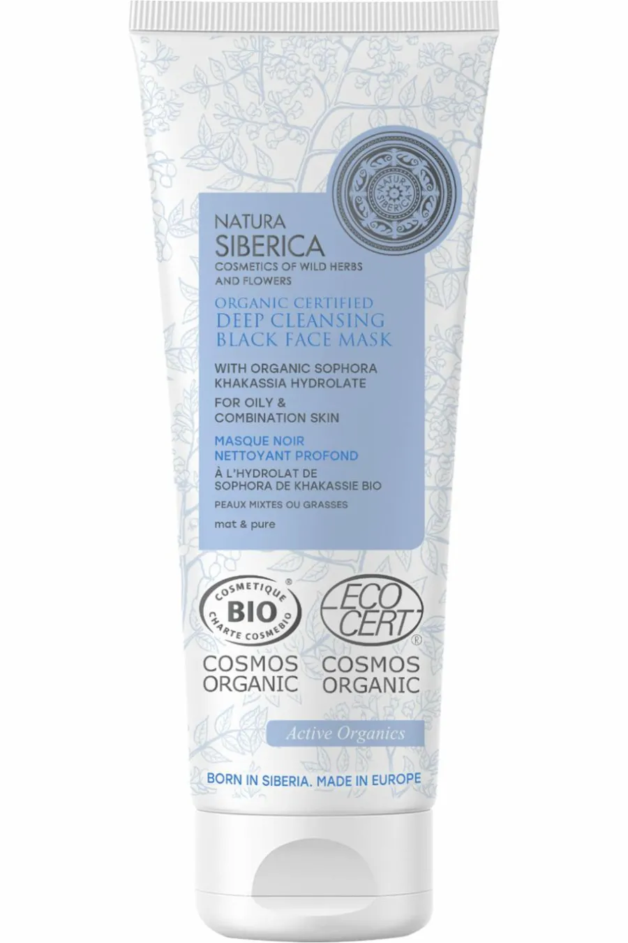 Masque à l’argile visage bio nettoyant profond au Sophora de Khakassie Masque Crème