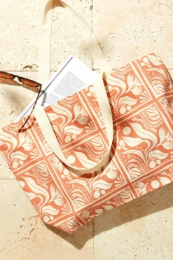 New Maxi cabas couleur blush Trousse