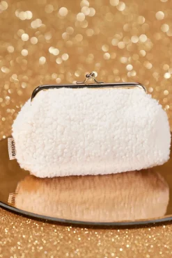 Online Pochette blanche en moumoute Trousse
