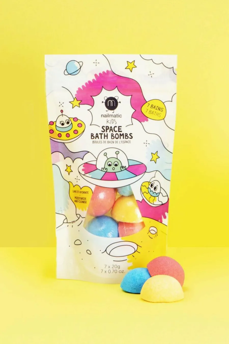 New Sachet de 7 boules de bains de l’espace Enfant Bébé & Enfant|Sels, Cristaux & Soin De Bain