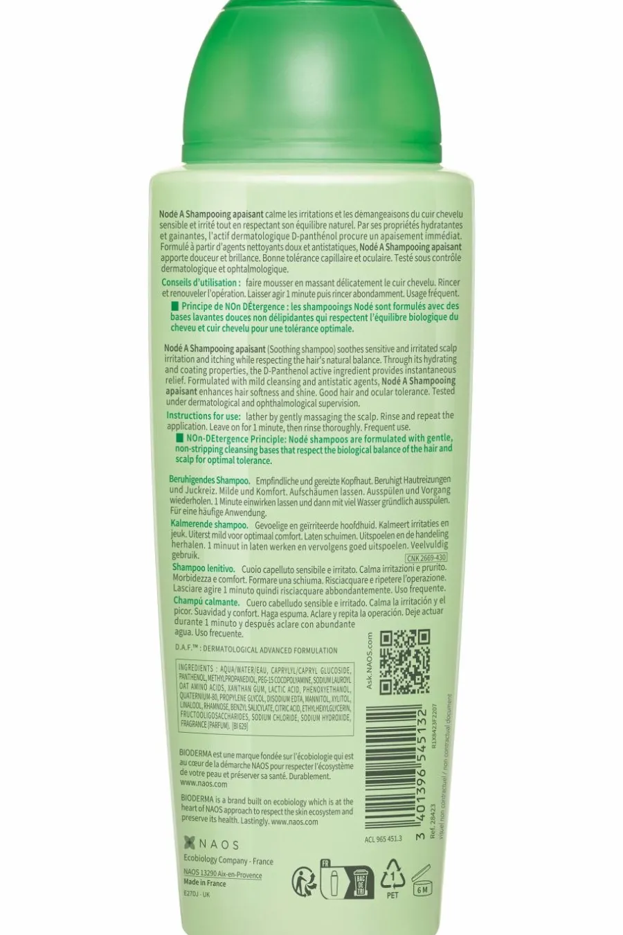 New Shampoing apaisant Nodé A Parapharmacie|Shampoing