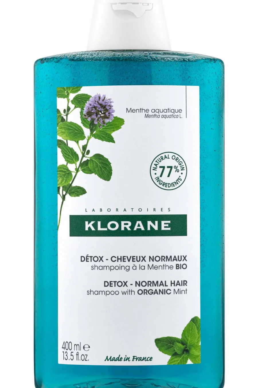 New Shampoing détox à la Menthe aquatique bio pour cheveux normaux Shampoing