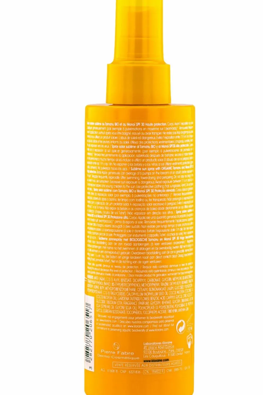 Best Spray solaire sublime SPF30 au Tamanu bio et au Monoï Protection Solaire