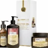 Clearance Trio shampoing, masque et sérum accélérateur de croissance à l’huile de ricin Coffret Cheveux|Soin Sans Rinçage