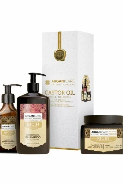 Clearance Trio shampoing, masque et sérum accélérateur de croissance à l’huile de ricin Coffret Cheveux|Soin Sans Rinçage