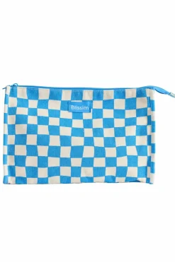 Best Trousse à carreaux bleue & blanche Trousse